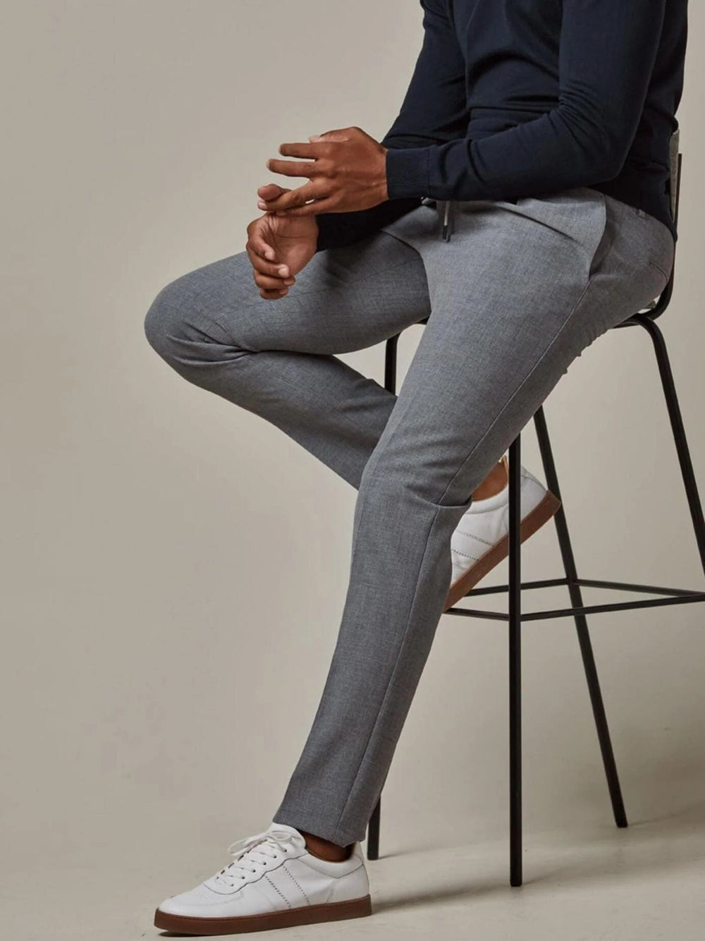 PROFUOMO - Geklede Jogger Pants Grijs Broeken Profuomo 