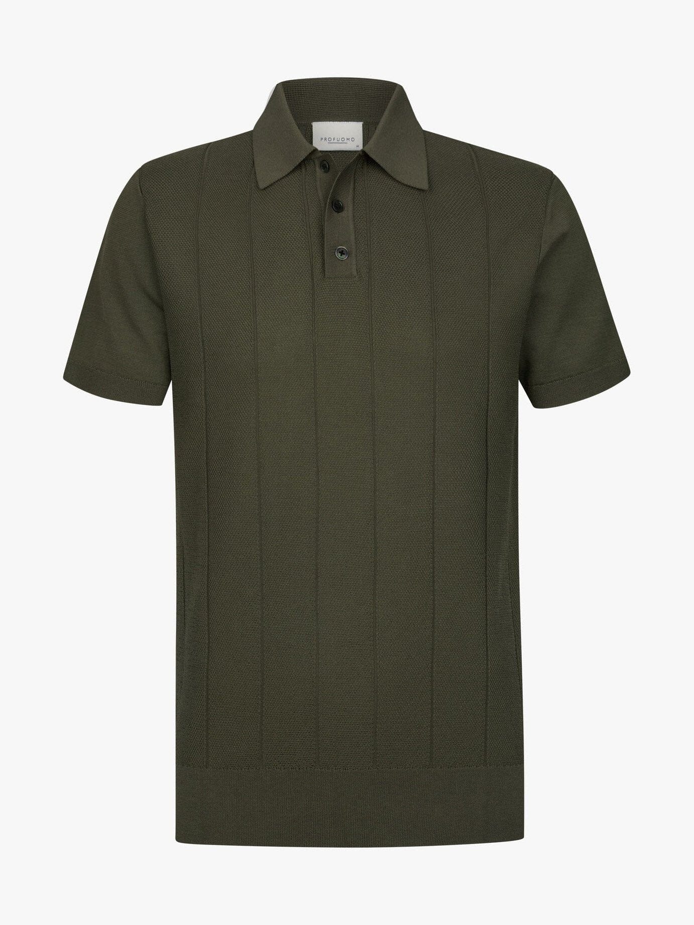 PROFUOMO - Green Aero Ease Striped Polo Polo's Profuomo 