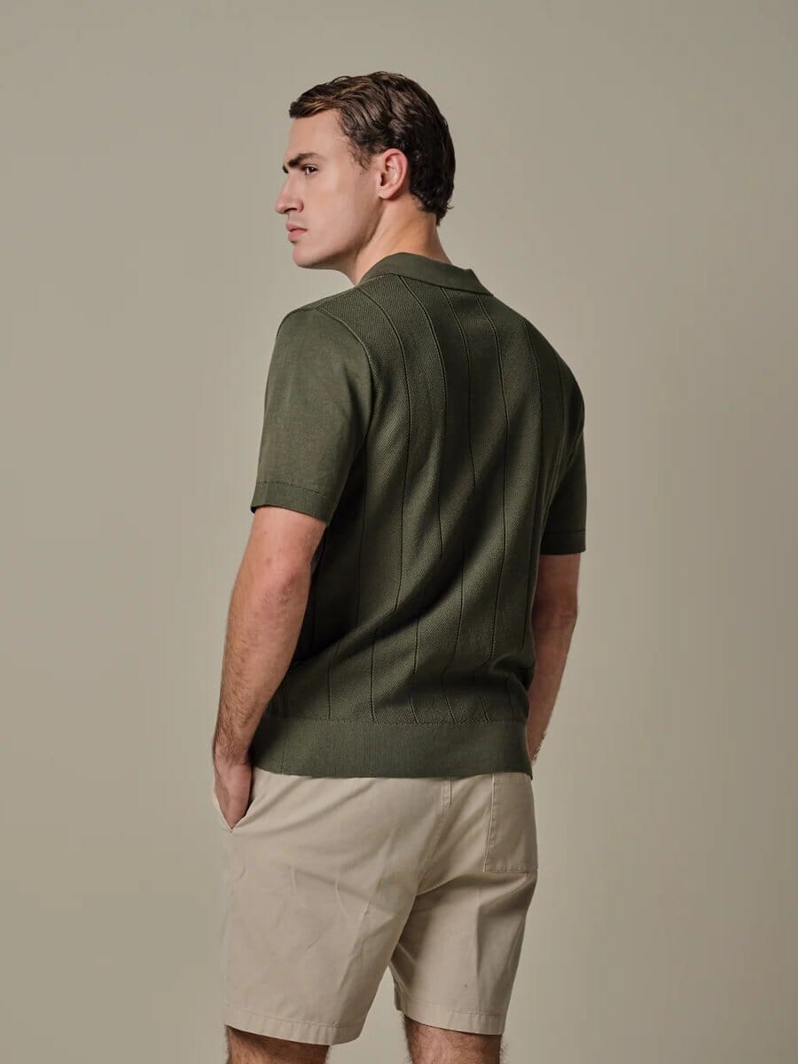 
                  
                    PROFUOMO - Green Aero Ease Striped Polo Polo's Profuomo 
                  
                