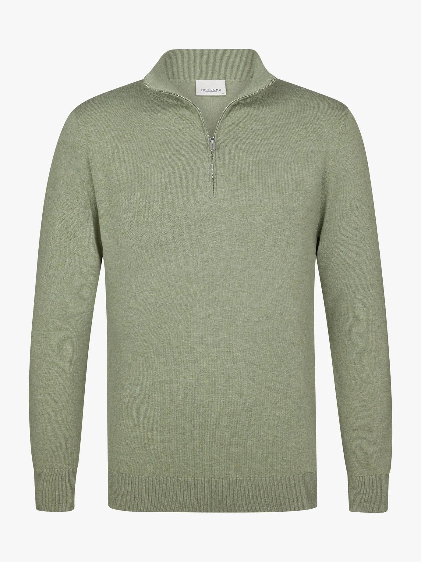 
                  
                    PROFUOMO - Green Luxury Basic Half Zip Truien Profuomo 
                  
                