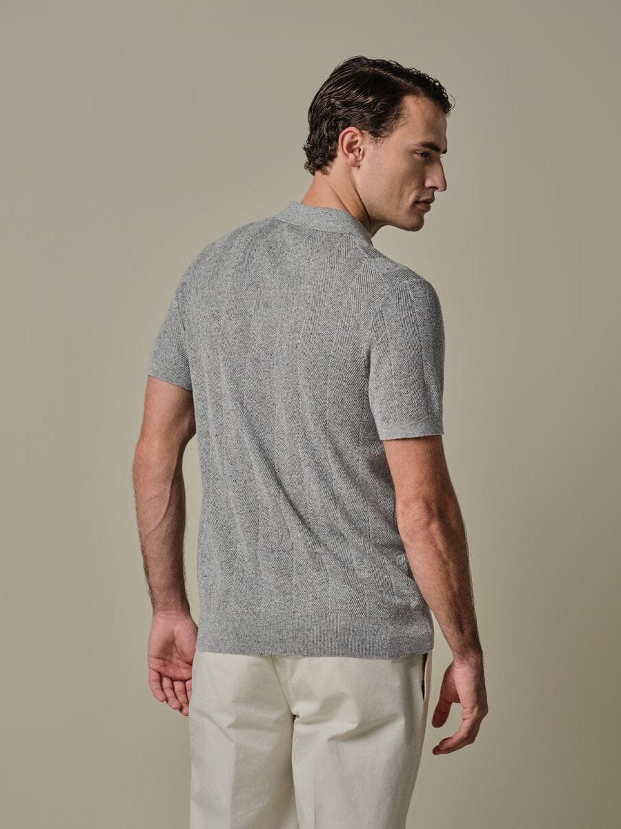 
                  
                    PROFUOMO - Grey cotton linen polo Polo's Profuomo 
                  
                