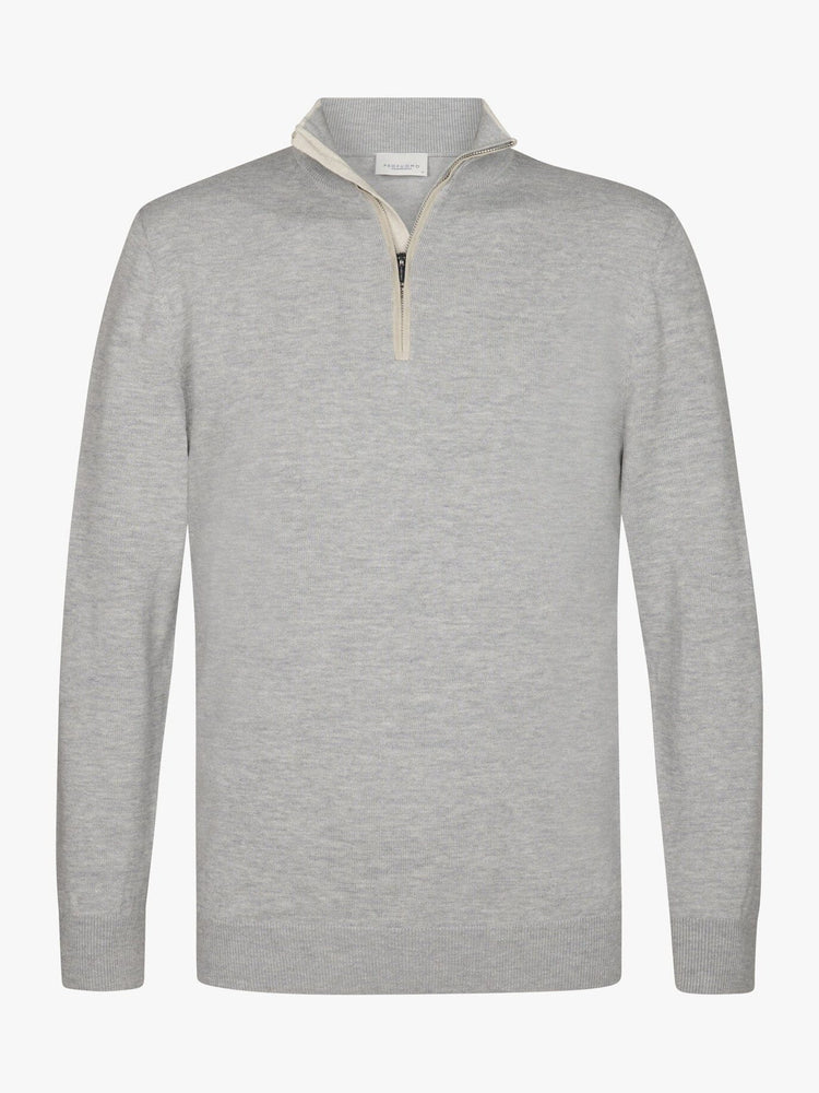 
                  
                    PROFUOMO - Grey Wool Blend Half Zip Truien Profuomo 
                  
                