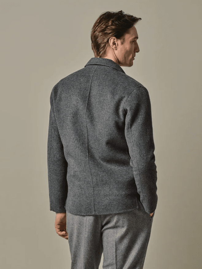 
                  
                    PROFUOMO - Grijze Wol Single Layer Overshirt Hemden Profuomo 
                  
                