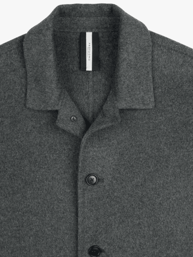 
                  
                    PROFUOMO - Grijze Wol Single Layer Overshirt Hemden Profuomo 
                  
                