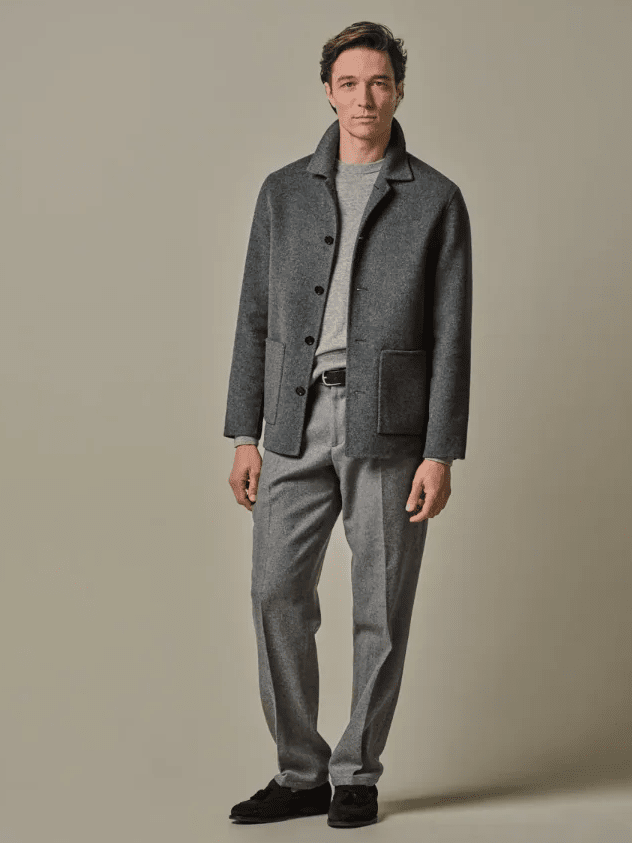 
                  
                    PROFUOMO - Grijze Wol Single Layer Overshirt Hemden Profuomo 
                  
                