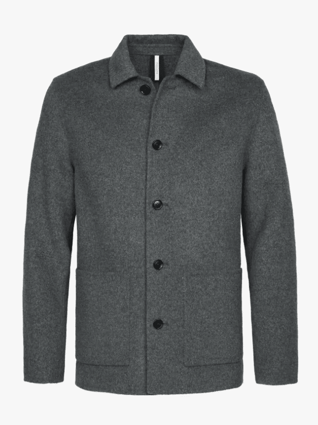 
                  
                    PROFUOMO - Grijze Wol Single Layer Overshirt Hemden Profuomo 
                  
                