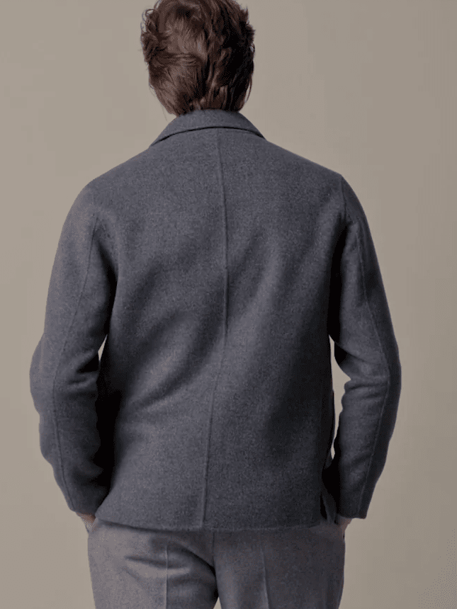 PROFUOMO - Grijze Wol Single Layer Overshirt Hemden Profuomo 