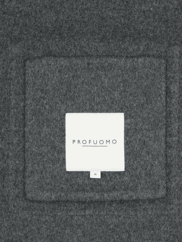 
                  
                    PROFUOMO - Grijze Wol Single Layer Overshirt Hemden Profuomo 
                  
                