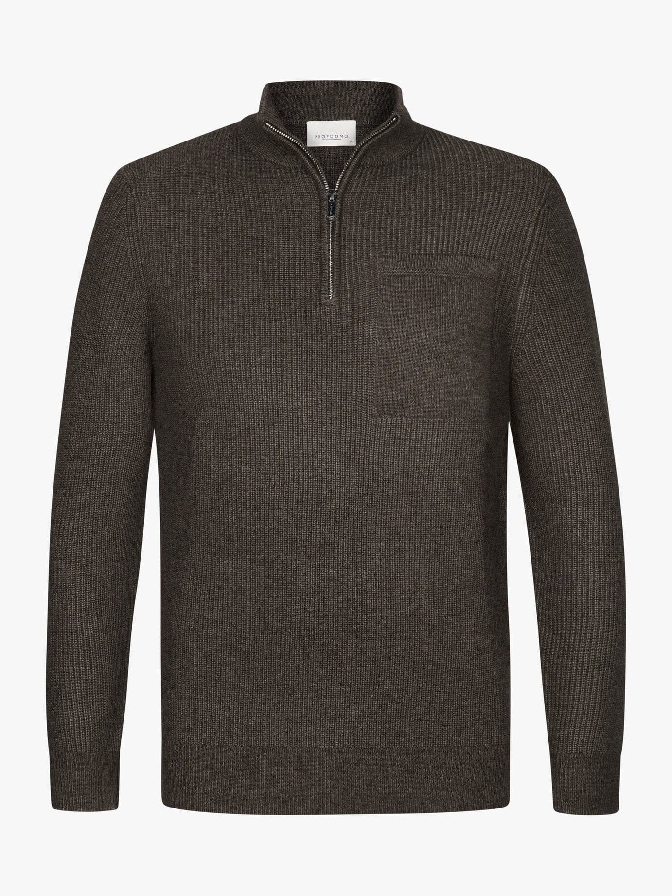 
                  
                    PROFUOMO - Half Zip Sweater Bruin Truien Profuomo 
                  
                