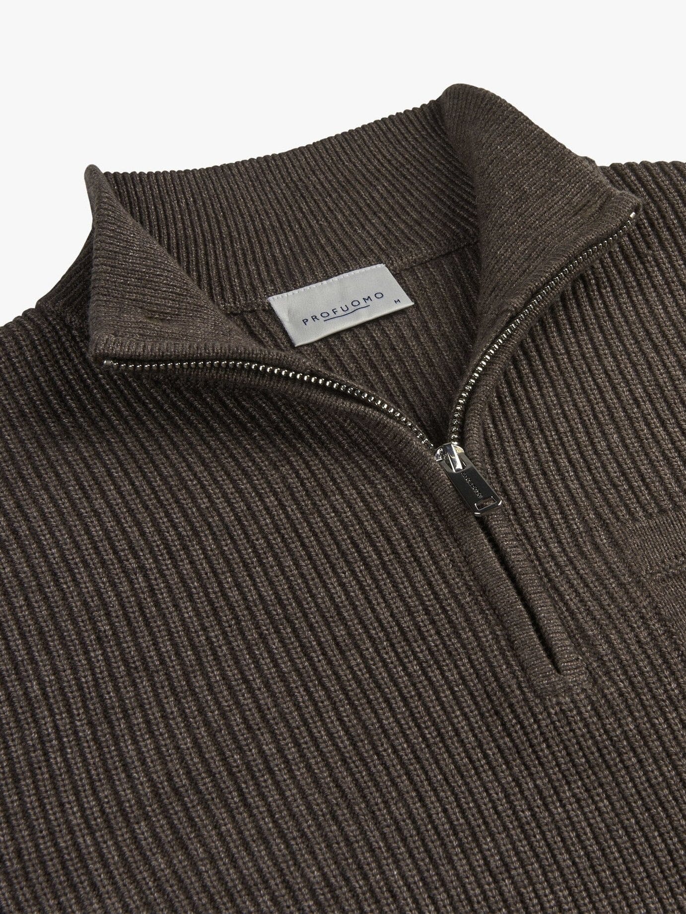 
                  
                    PROFUOMO - Half Zip Sweater Bruin Truien Profuomo 
                  
                