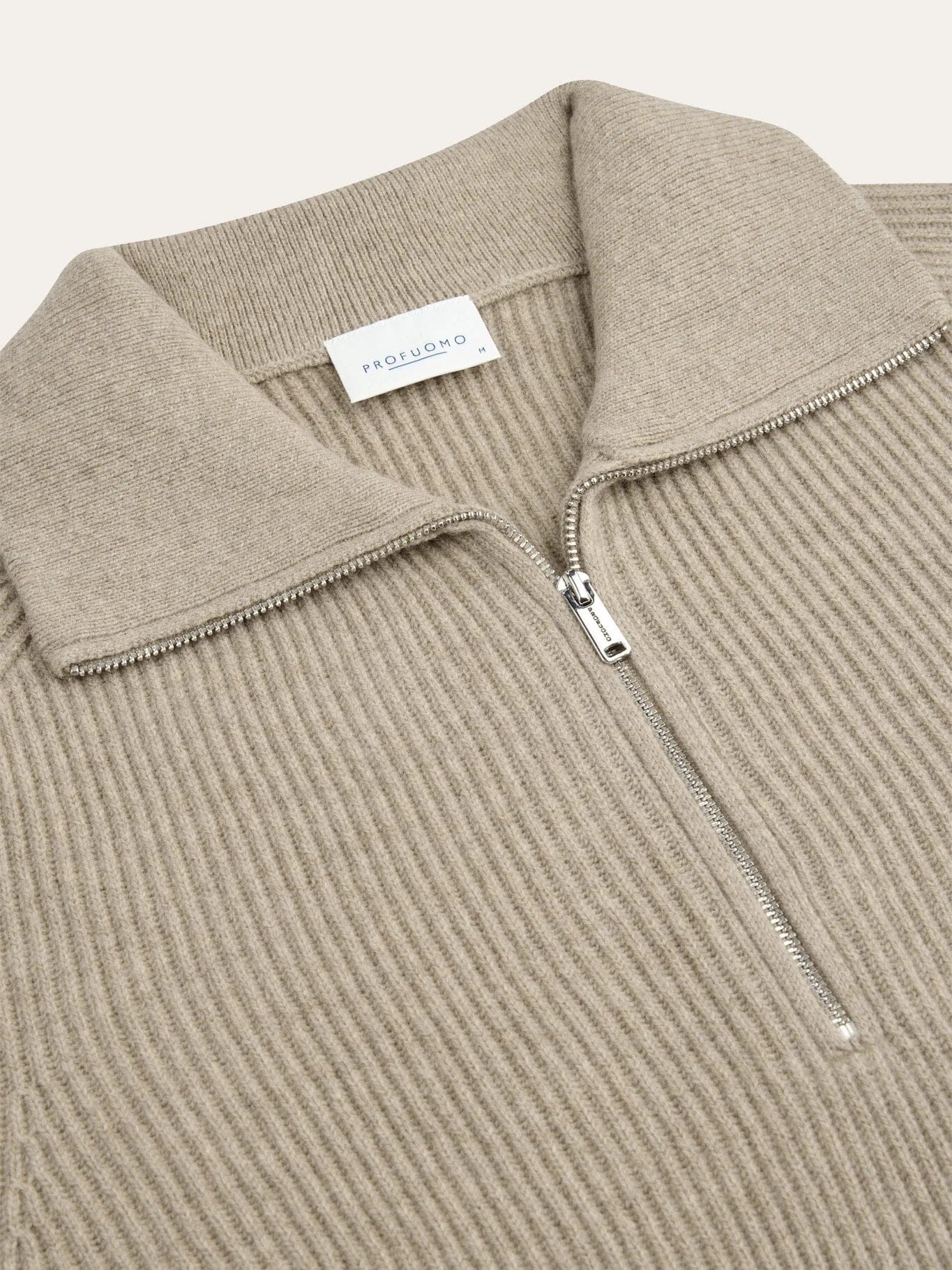 
                  
                    PROFUOMO - Heavy Wool Half Zip Beige Truien Profuomo 
                  
                