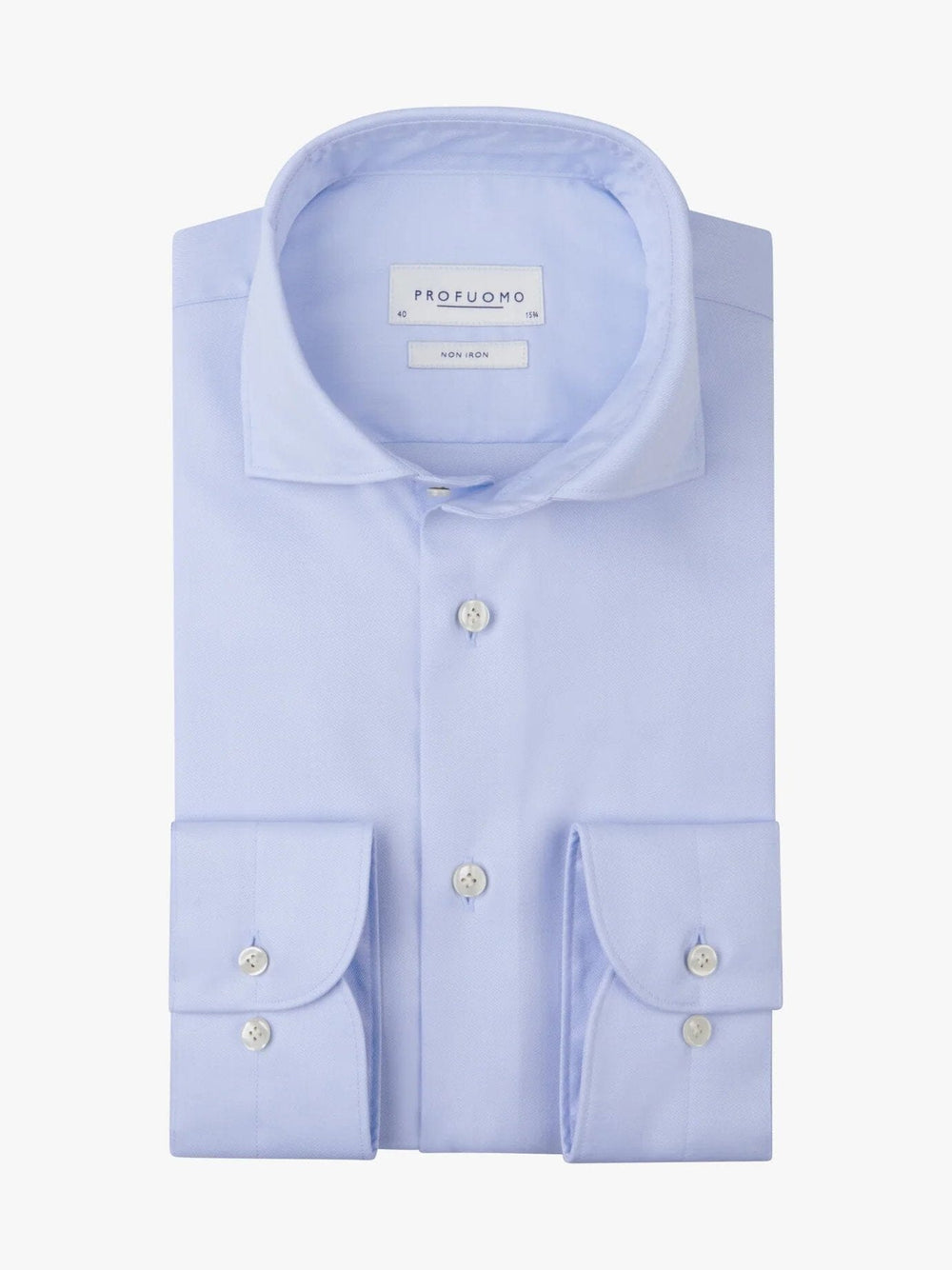 PROFUOMO - Hemd 2-Ply Twill Lichtblauw Hemden Profuomo 