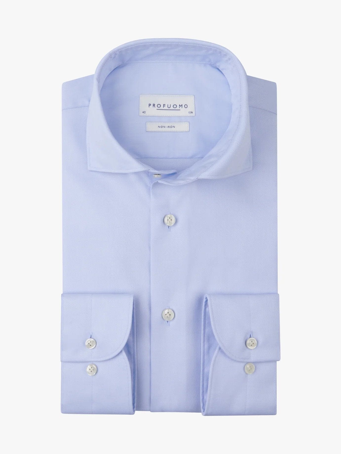 PROFUOMO - Hemd 2-Ply Twill Lichtblauw Hemden Profuomo 