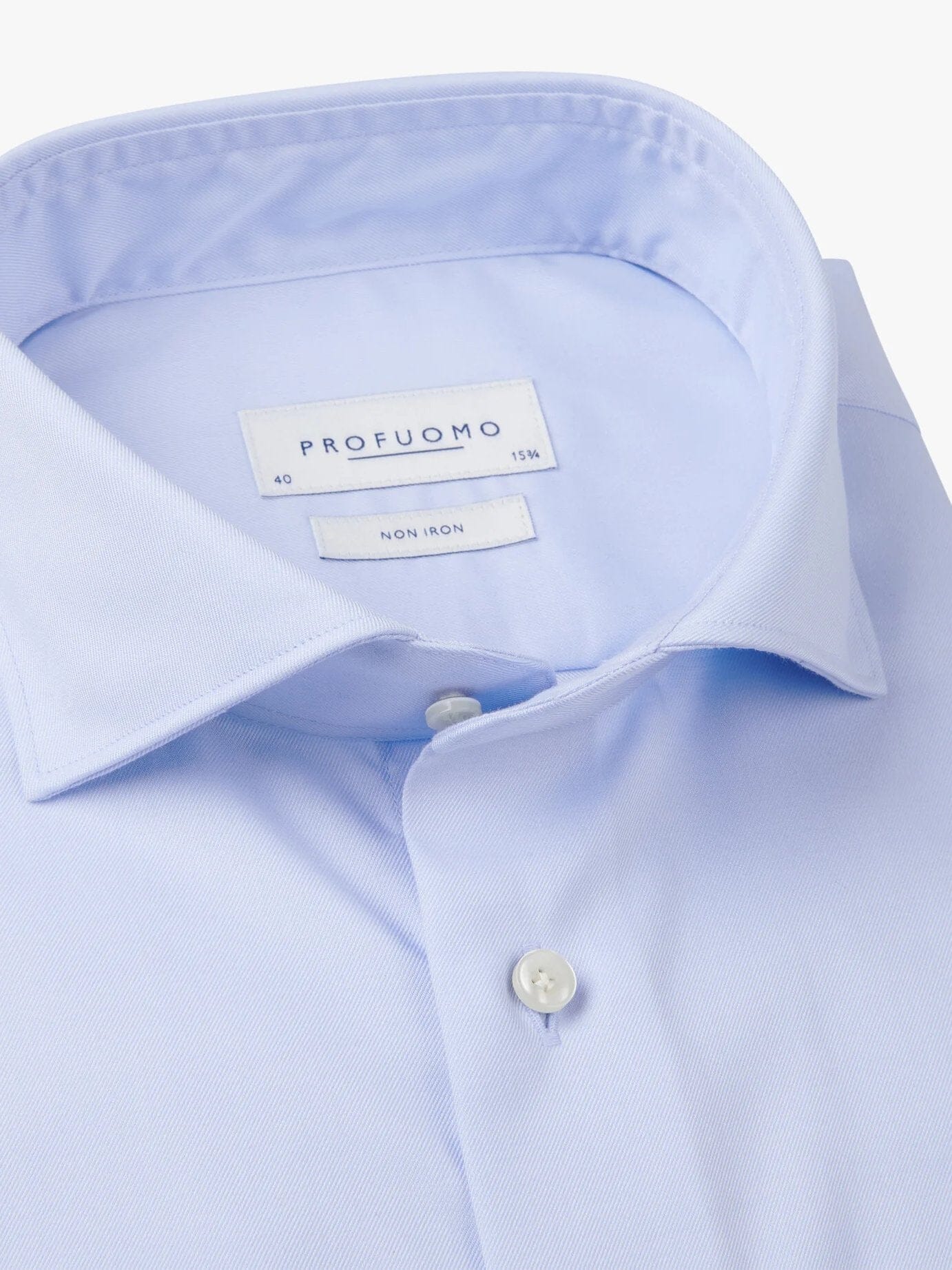 PROFUOMO - Hemd 2-Ply Twill Lichtblauw Hemden Profuomo 