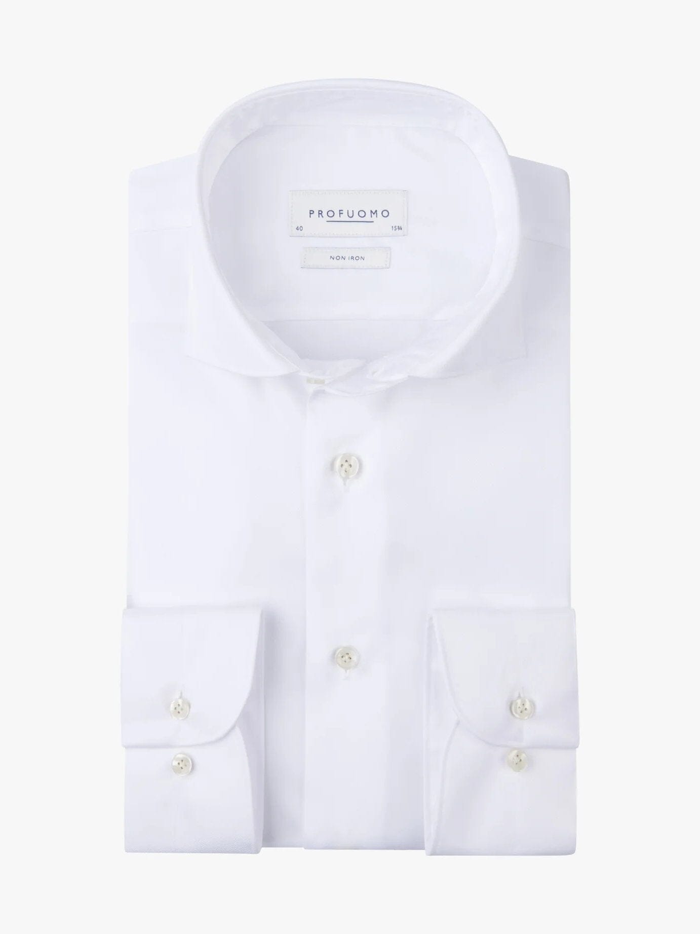 PROFUOMO - Hemd 2-Ply Twill Wit Hemden Profuomo 