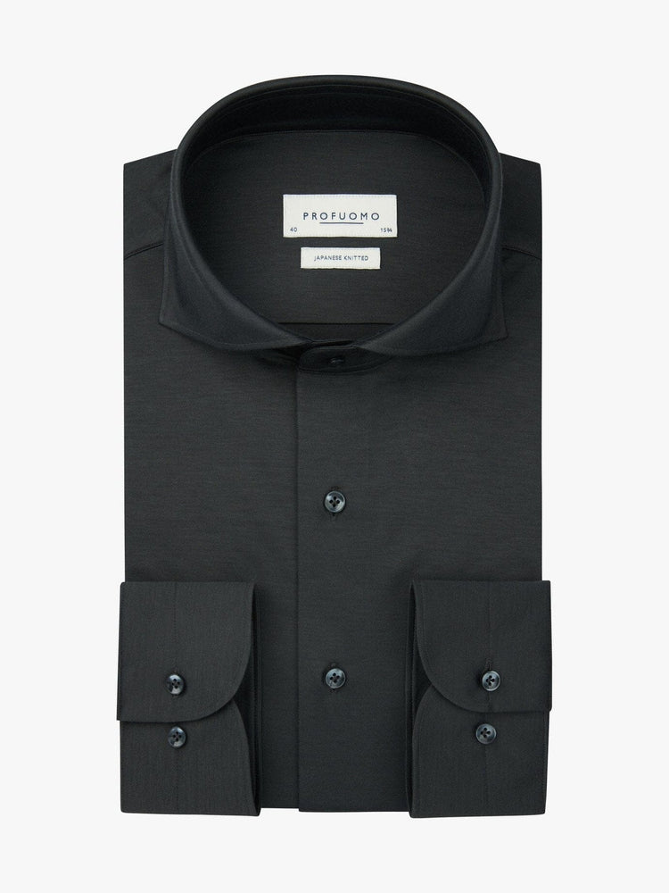 
                  
                    PROFUOMO - Hemd Japanese Knitted Antraciet Hemden Profuomo 
                  
                