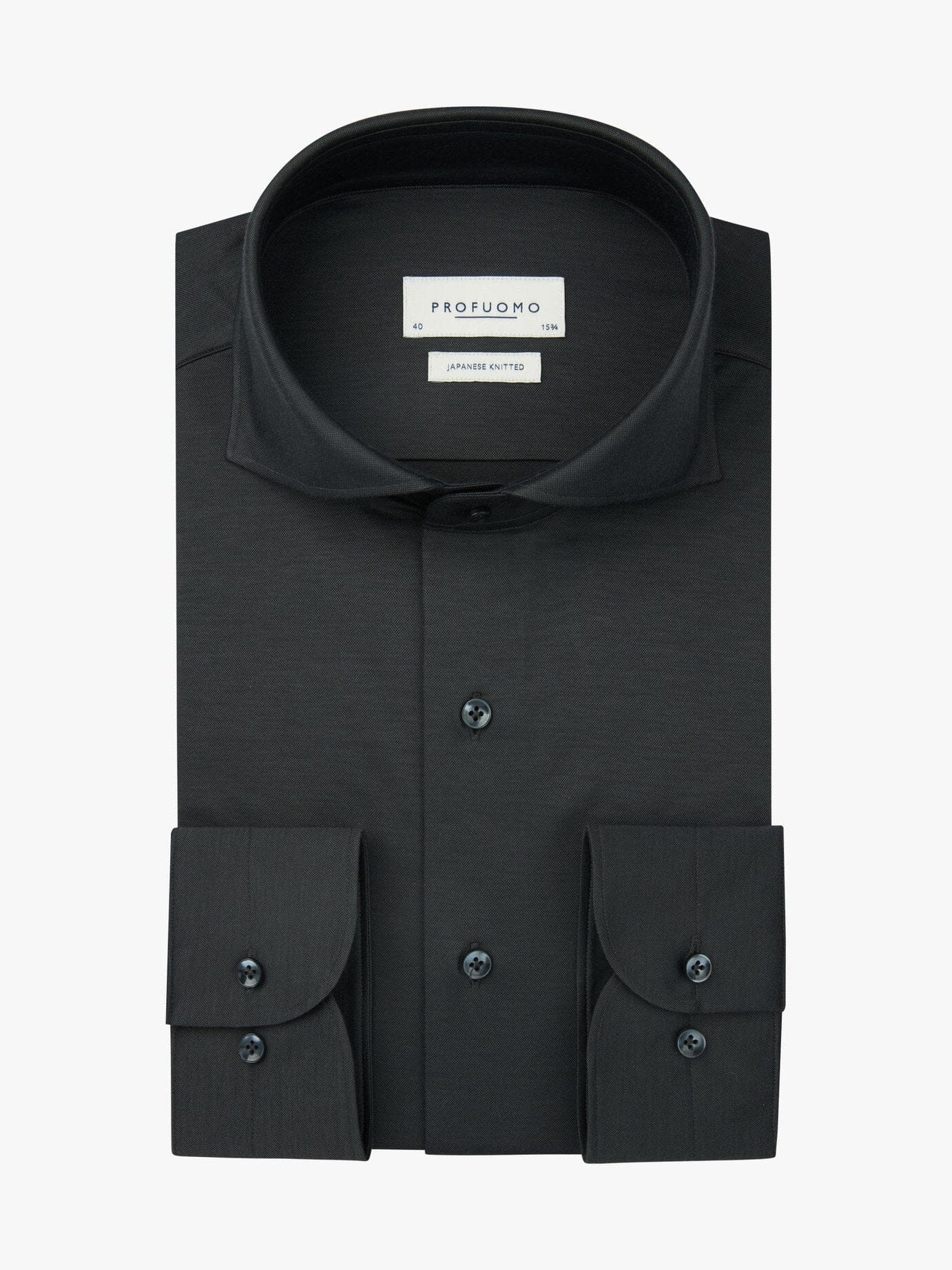 
                  
                    PROFUOMO - Hemd Japanese Knitted Antraciet Hemden Profuomo 
                  
                
