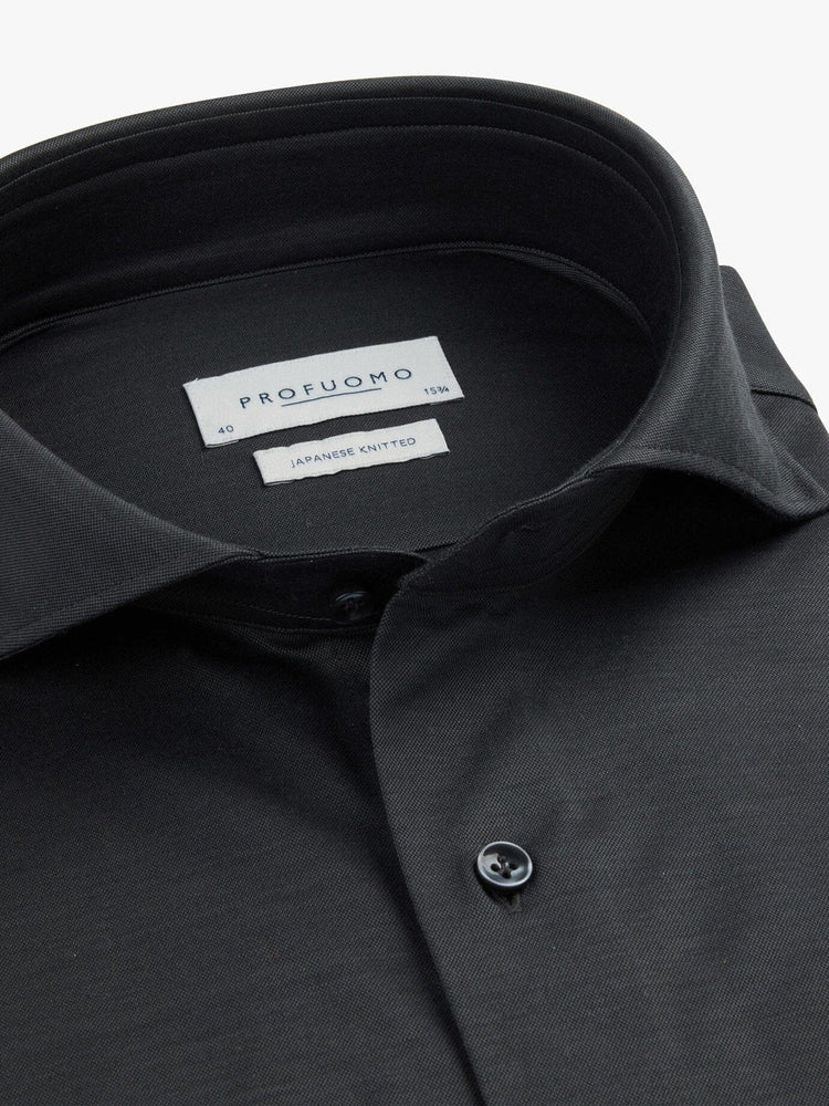 
                  
                    PROFUOMO - Hemd Japanese Knitted Antraciet Hemden Profuomo 
                  
                