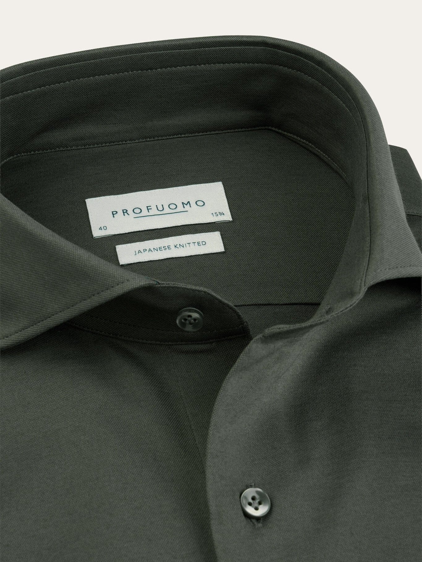 PROFUOMO - Hemd Japanese Knitted Antraciet Hemden Profuomo 