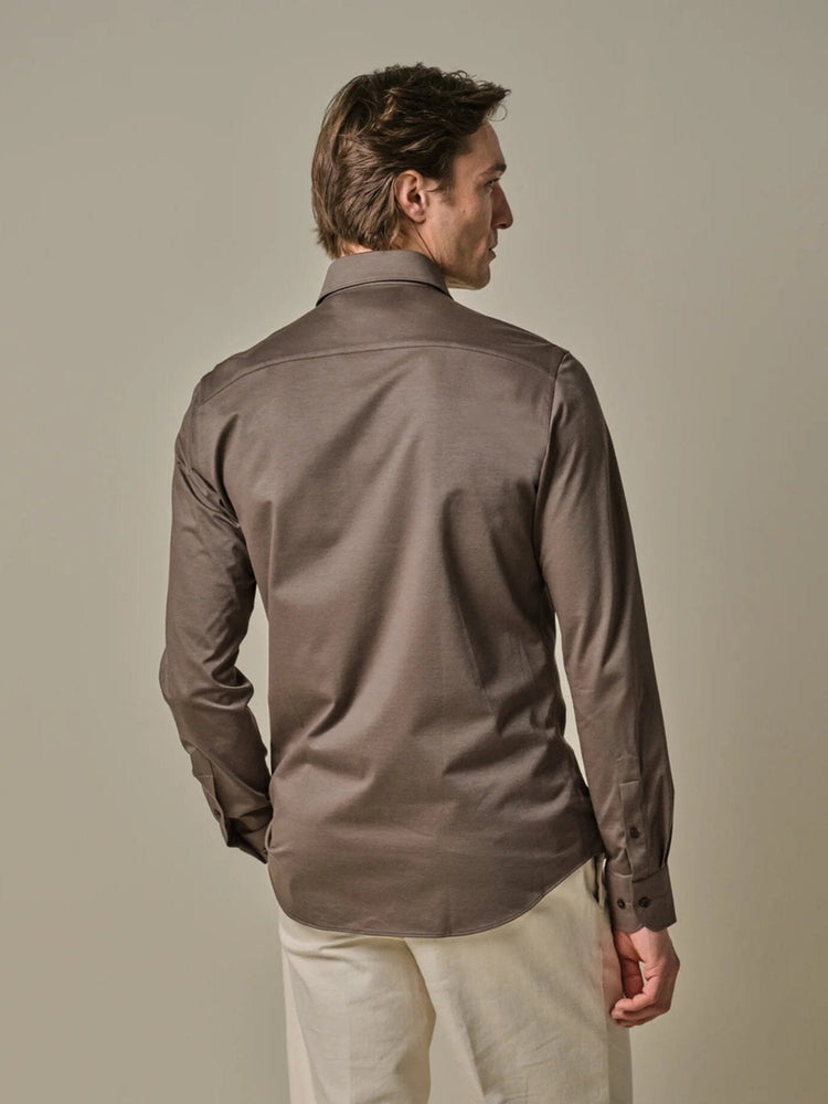 
                  
                    PROFUOMO - Hemd Japanese Knitted Bruin Hemden Profuomo 
                  
                