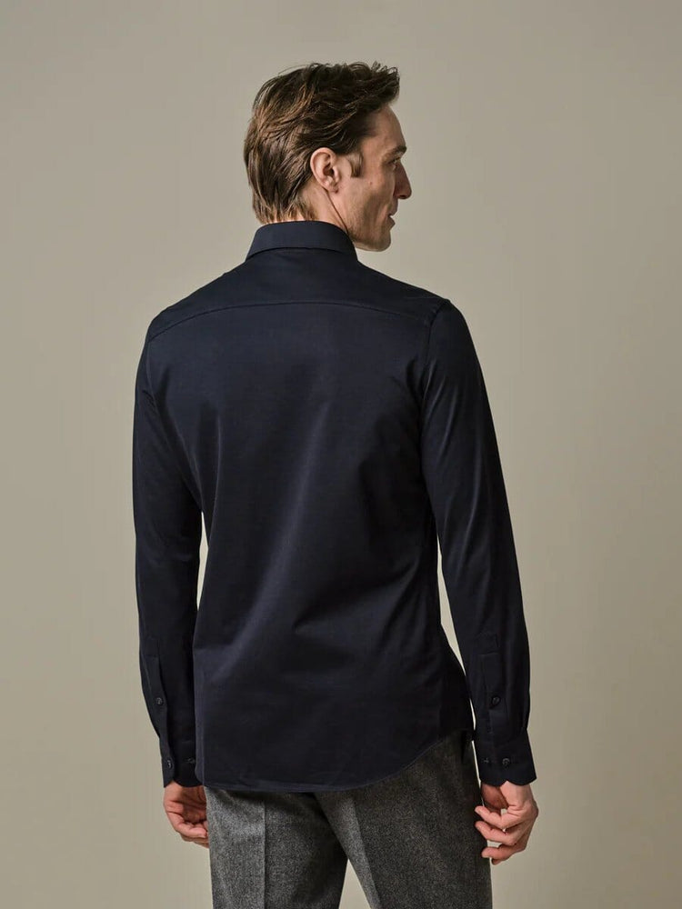 
                  
                    PROFUOMO - Hemd Japanese Knitted Donkerblauw Hemden Profuomo 
                  
                