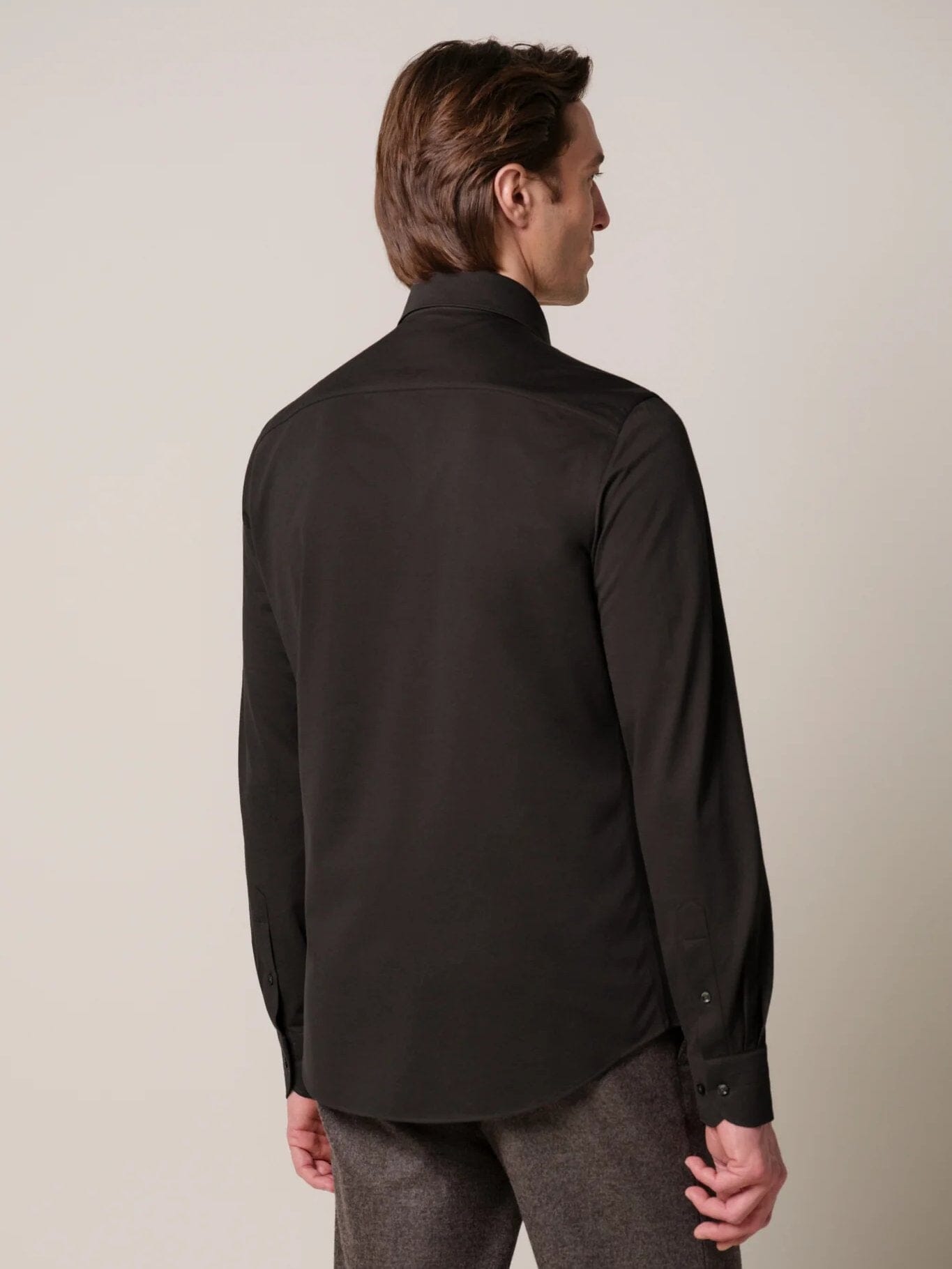 
                  
                    PROFUOMO - Hemd Japanese Knitted Donkerbruin Hemden Profuomo 
                  
                
