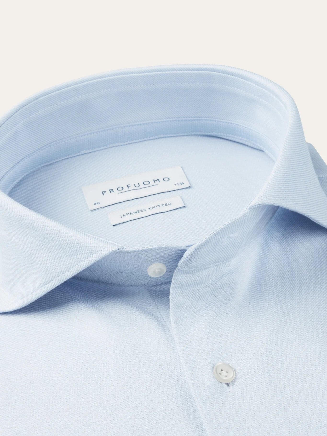 PROFUOMO - Hemd Japanese Knitted Lichtblauw Hemden Profuomo 