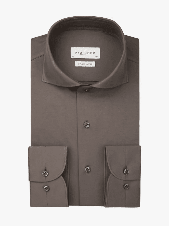 PROFUOMO - Hemd Japanese Knitted Roest Hemden Profuomo 