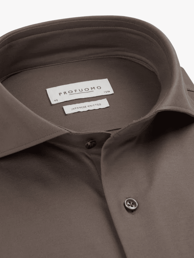 PROFUOMO - Hemd Japanese Knitted Roest Hemden Profuomo 