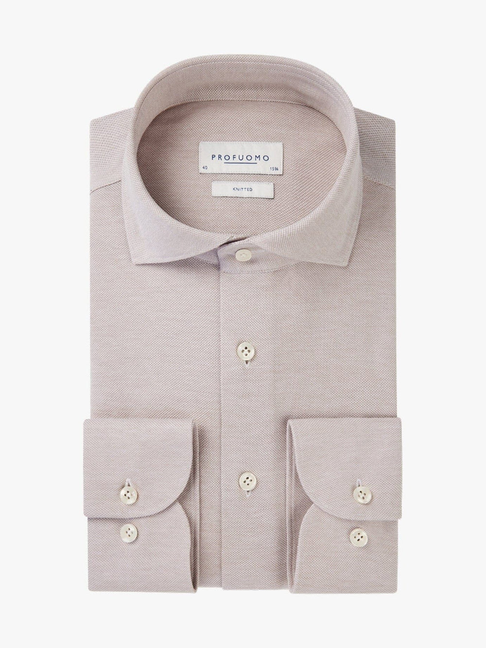 PROFUOMO - Hemd Knitted Beige Hemden Profuomo 