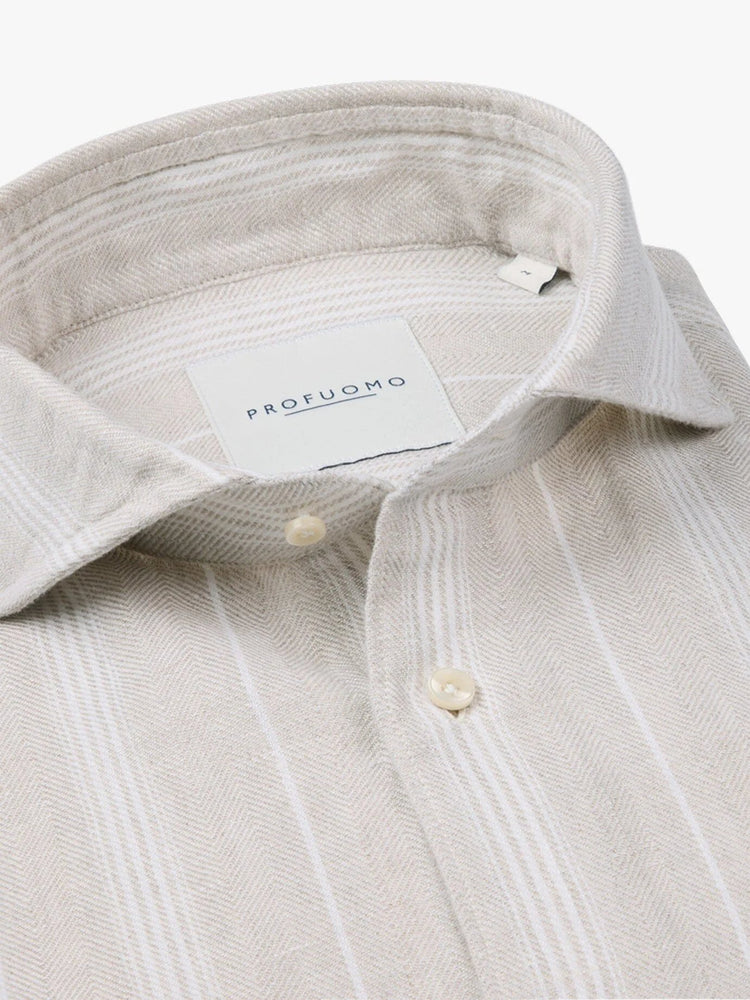 
                  
                    PROFUOMO - Hemd Linnen Beige Hemden Profuomo 
                  
                