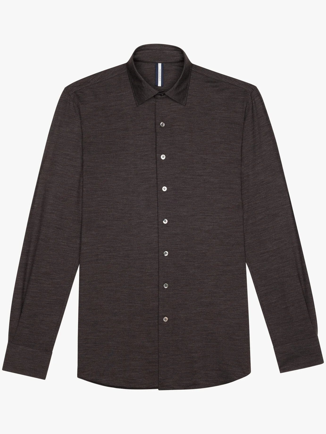 PROFUOMO - Hemd Merino Donkerbruin Hemden Profuomo 