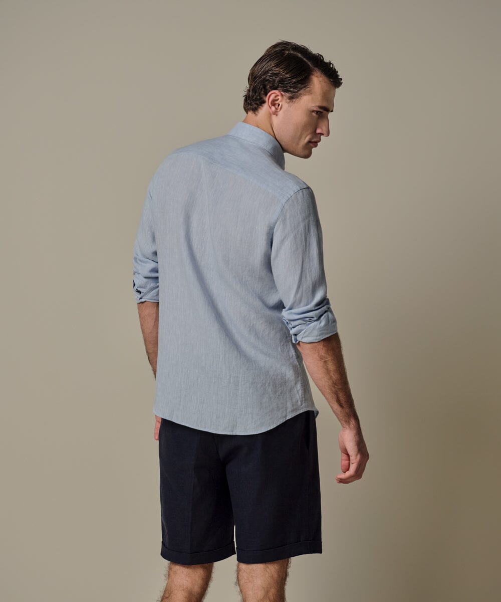 
                  
                    PROFUOMO - Light blue linen shirt Hemden Profuomo 
                  
                