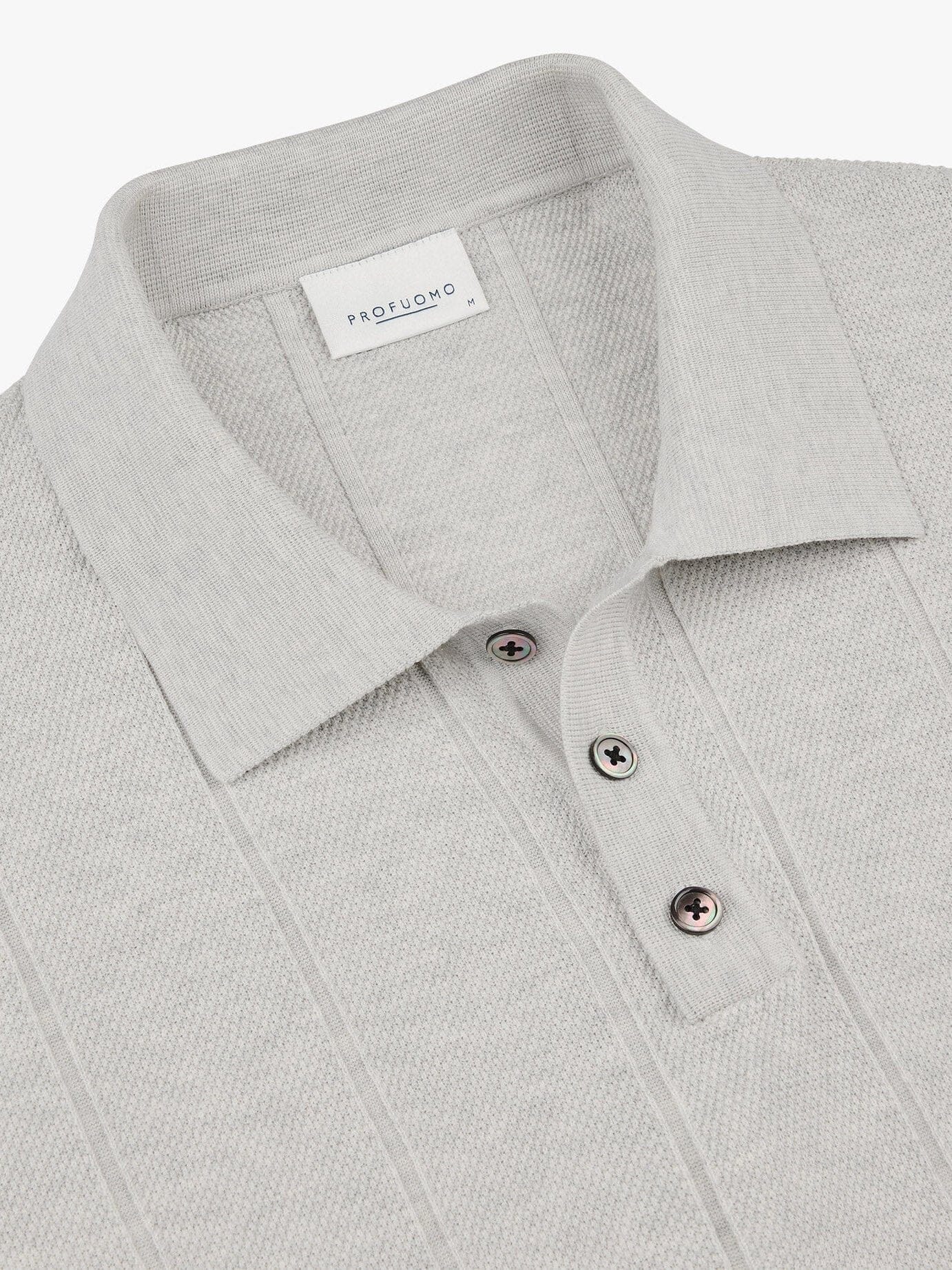 
                  
                    PROFUOMO - Light Grey Aero Ease Stripe Polo Polo's Profuomo 
                  
                
