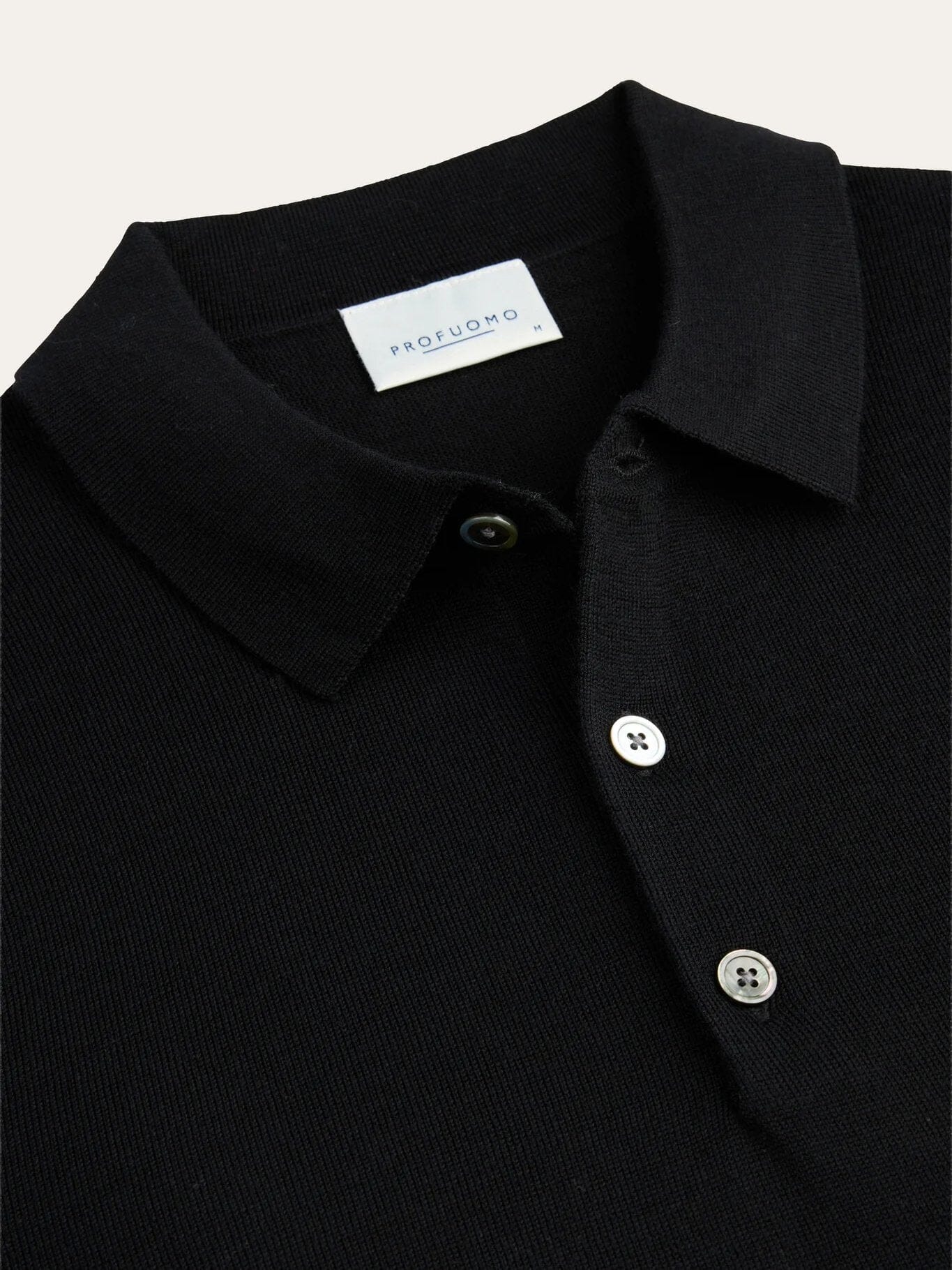 
                  
                    PROFUOMO - Longsleeve Merino Polo Zwart Truien Profuomo 
                  
                