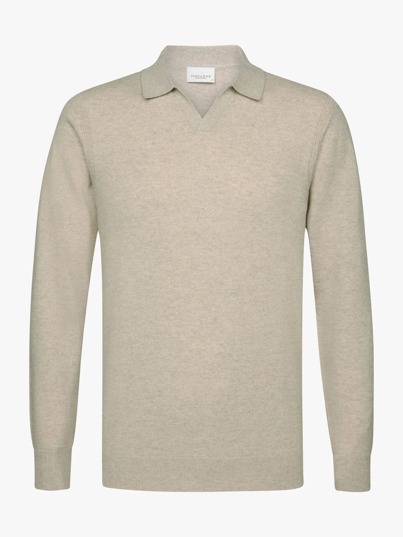 
                  
                    PROFUOMO - Longsleeve Polo Beige Truien Profuomo 
                  
                