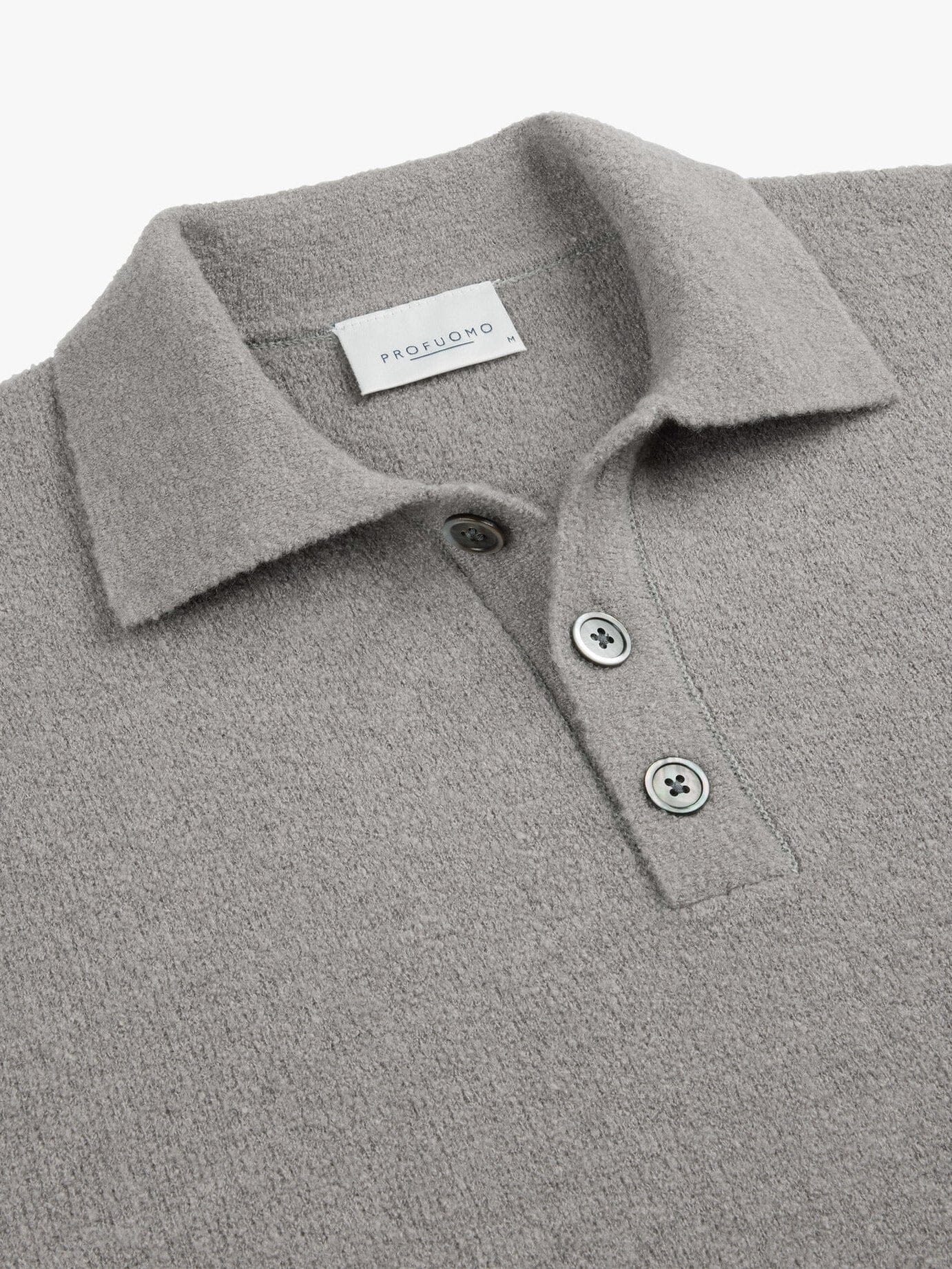 
                  
                    PROFUOMO - Longsleeve Polo Boiled Wool Grijs Truien Profuomo 
                  
                