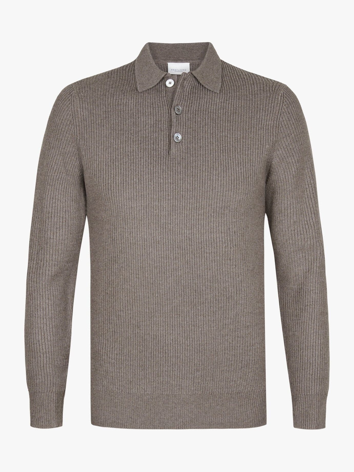 
                  
                    PROFUOMO - Longsleeve Polo Bruin Truien Profuomo 
                  
                