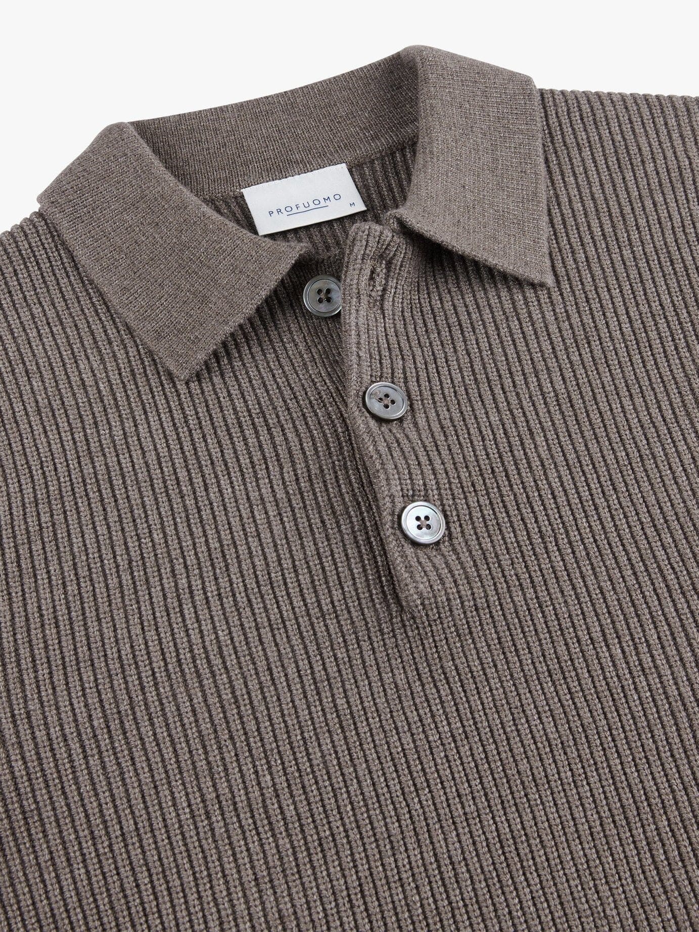 
                  
                    PROFUOMO - Longsleeve Polo Bruin Truien Profuomo 
                  
                
