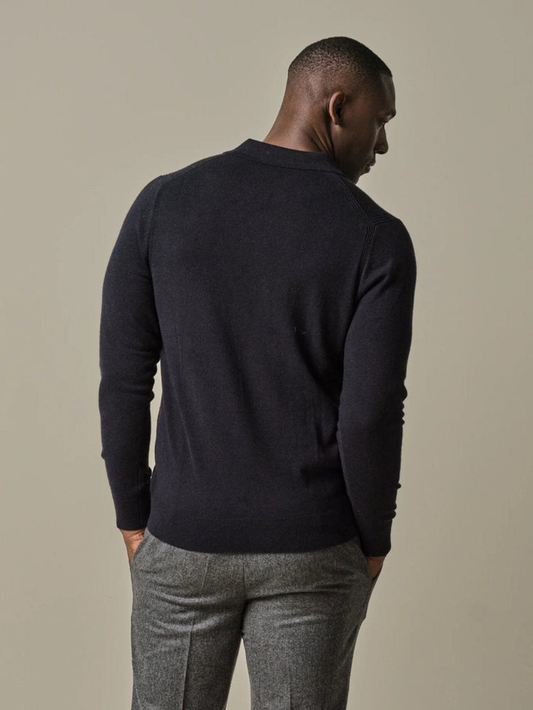 
                  
                    PROFUOMO - Longsleeve Polo Navy Truien Profuomo 
                  
                