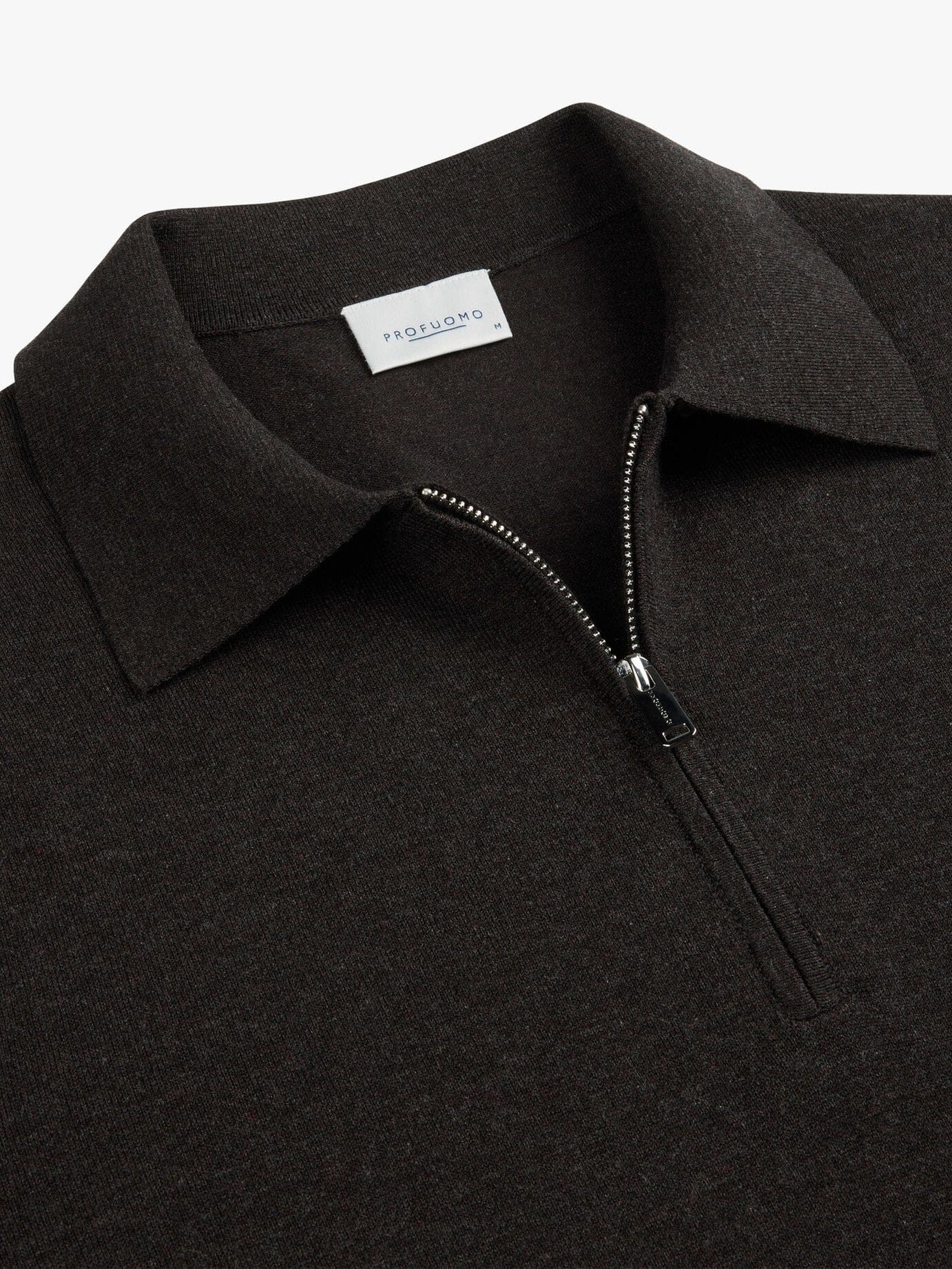 
                  
                    PROFUOMO - Longsleeve Zip Polo Bruin Truien Profuomo 
                  
                
