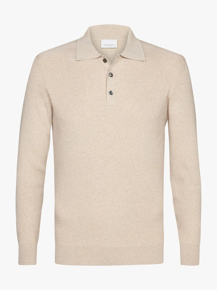 
                  
                    PROFUOMO - Luxury Basic Polo Sand Truien Profuomo 
                  
                