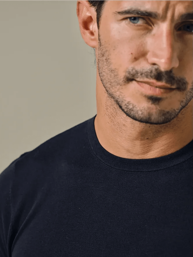 PROFUOMO - Navy Luxury Basic T-Shirt T-shirts Profuomo 