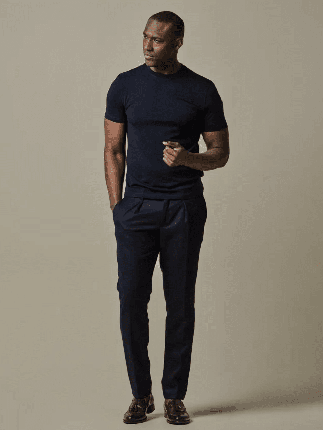 
                  
                    PROFUOMO - Navy Merino T-Shirt T-shirts Profuomo 
                  
                