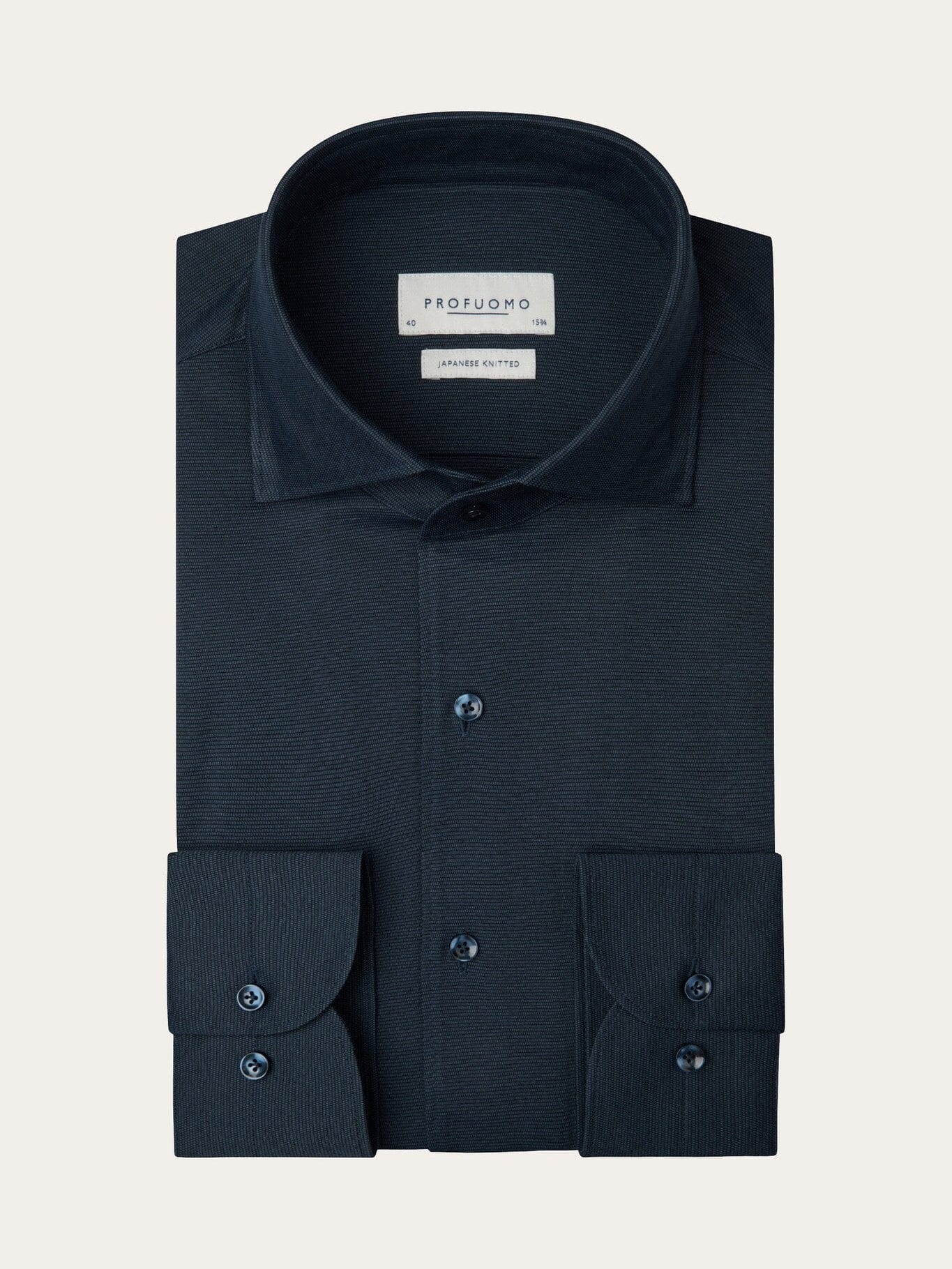 
                  
                    PROFUOMO - Navy one piece Japanese knitted shirt Hemden Profuomo 
                  
                