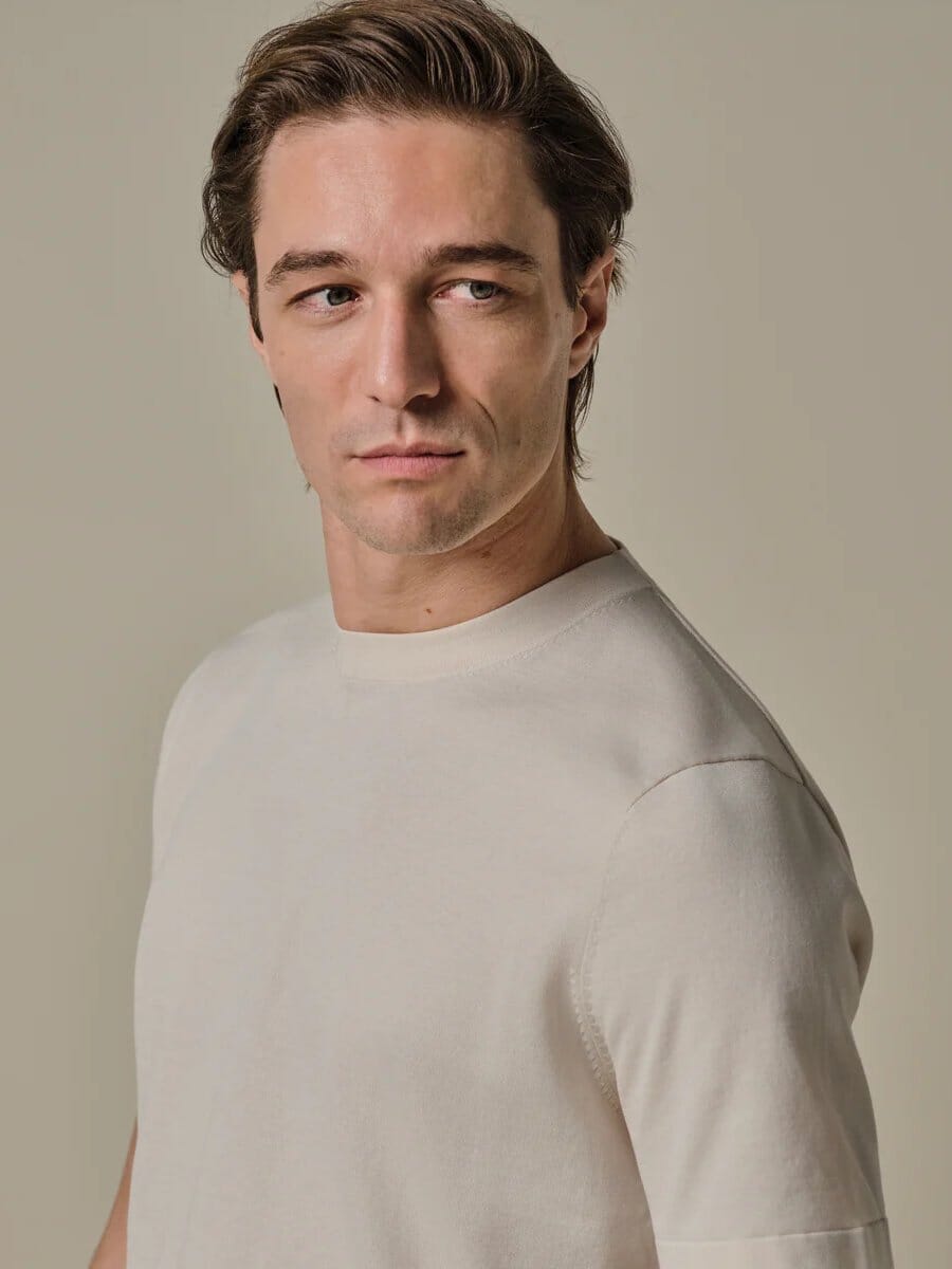 
                  
                    PROFUOMO - Off White Aero Ease T-Shirt T-shirts Profuomo 
                  
                