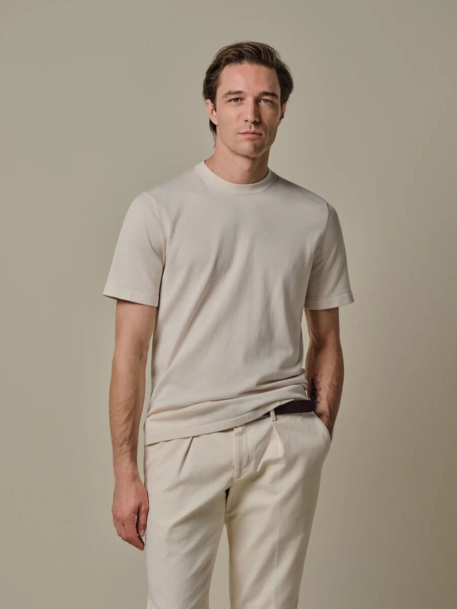 
                  
                    PROFUOMO - Off White Aero Ease T-Shirt T-shirts Profuomo 
                  
                