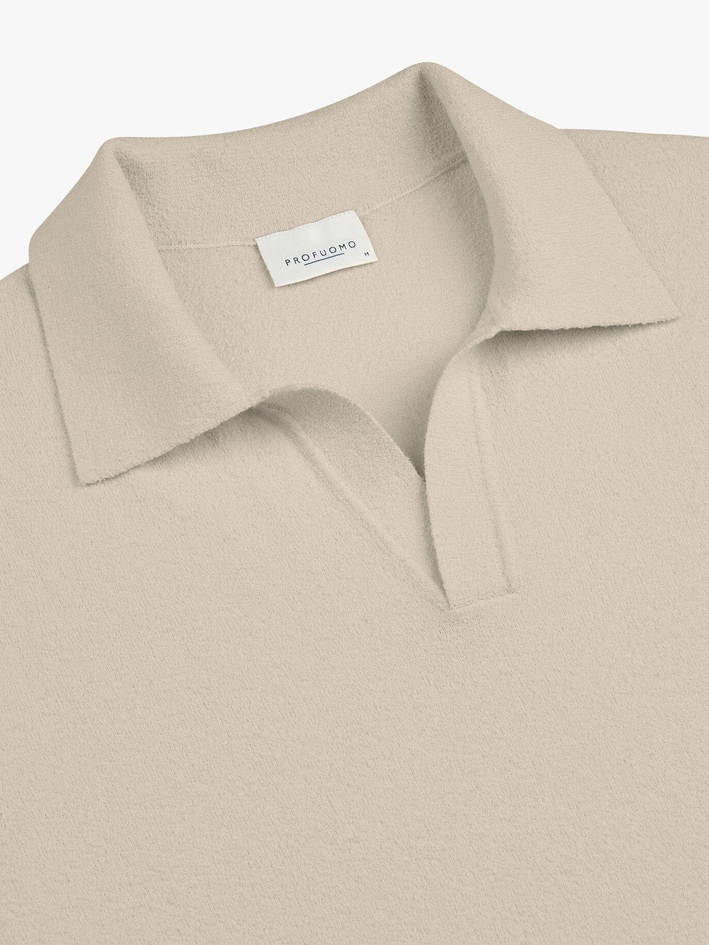 
                  
                    PROFUOMO - Off-white cotton crepe polo Polo's Profuomo 
                  
                