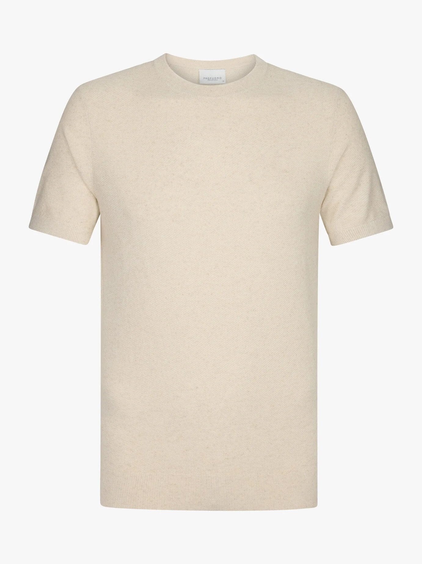 
                  
                    PROFUOMO - Off White Cotton Linen T-Shirt T-shirts Profuomo 
                  
                