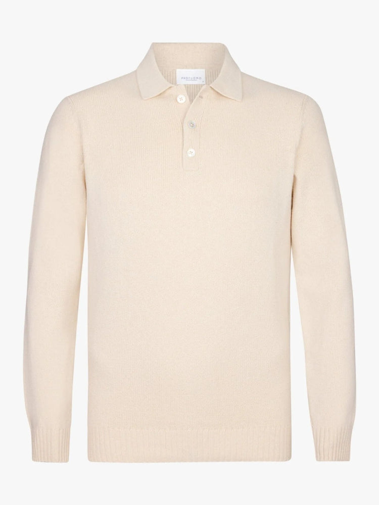 
                  
                    PROFUOMO - Off-White Heavy Polo Truien Profuomo 
                  
                